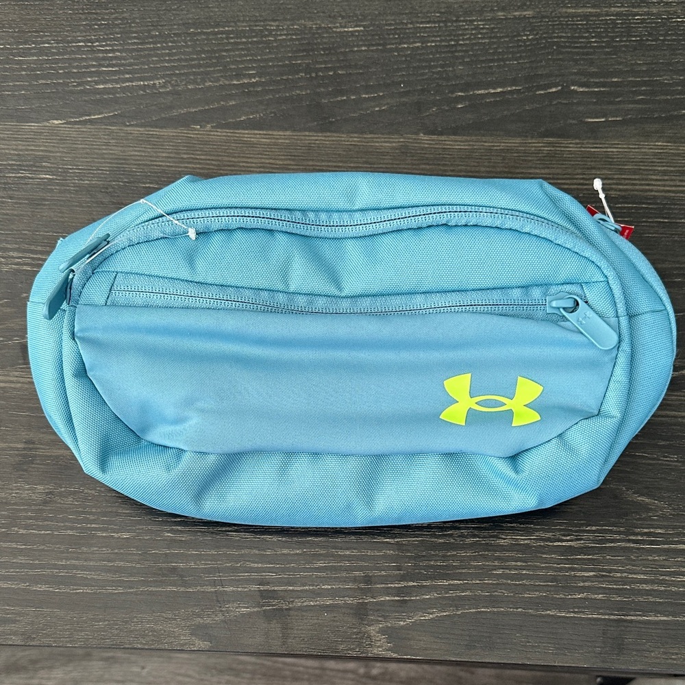 Under Armour Teal and Neon Yellow Belt Bag